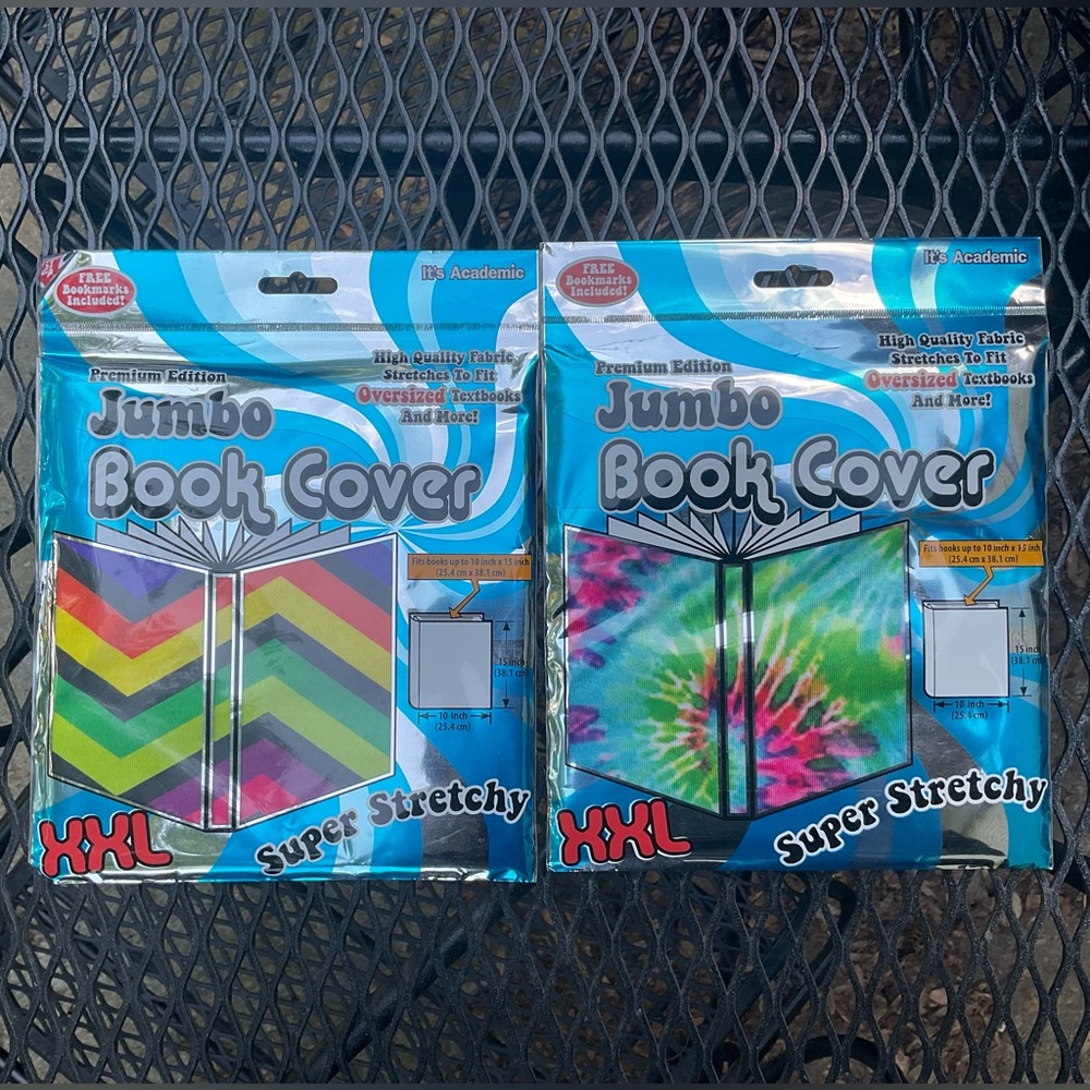 📕Jumbo Book Cover Premium Edition Super Stretchy Up To 10” X  15”!